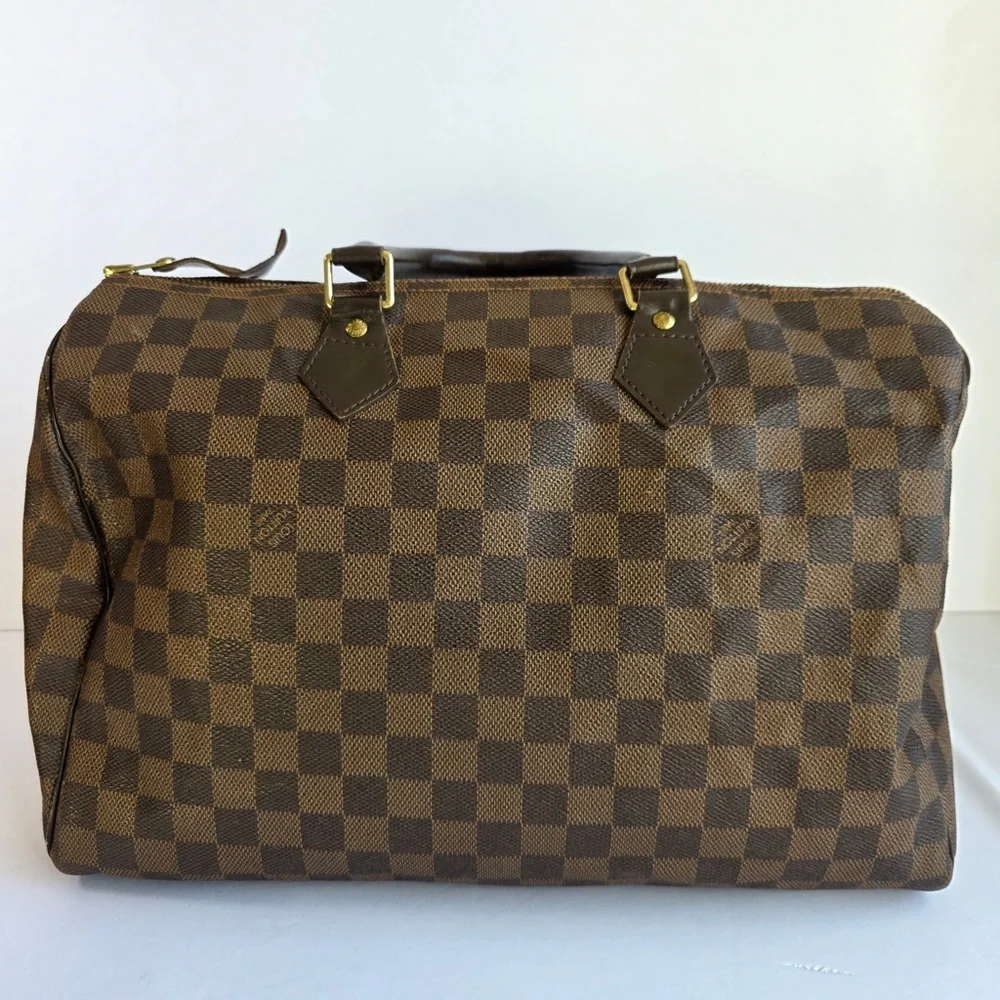 Authentic LOUIS VUITTON Speedy 35 in Damier Ébène